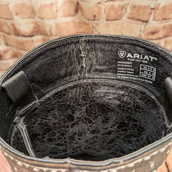 Women's Ariat SAHARA Black Western Boots Size 6.5 B - Picture 12 of 16